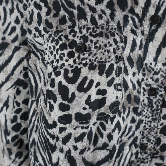 Jones New York Sport Tiger Print Blouse - Picture 3 of 9